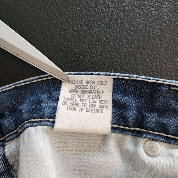 VTG Y2K LEI Flare Jeans Boot Cut Button Fly Bell Bottoms Juniors 9 30x30 EUC - Picture 9 of 12